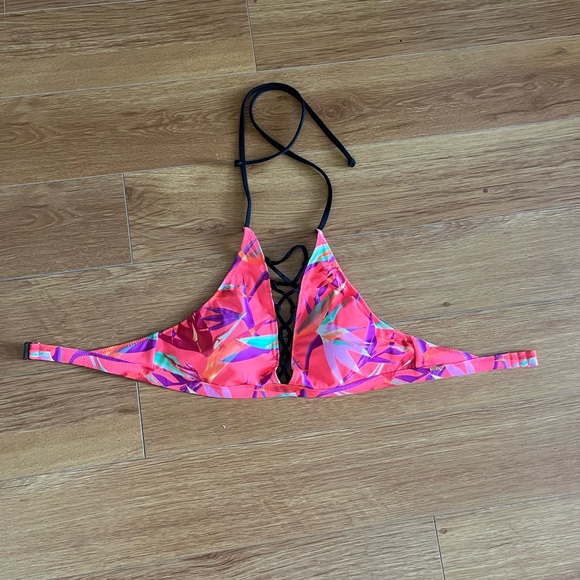 Tropical Pink Victorias Secret Halter Bikini (Top Only) - Picture 2 of 4